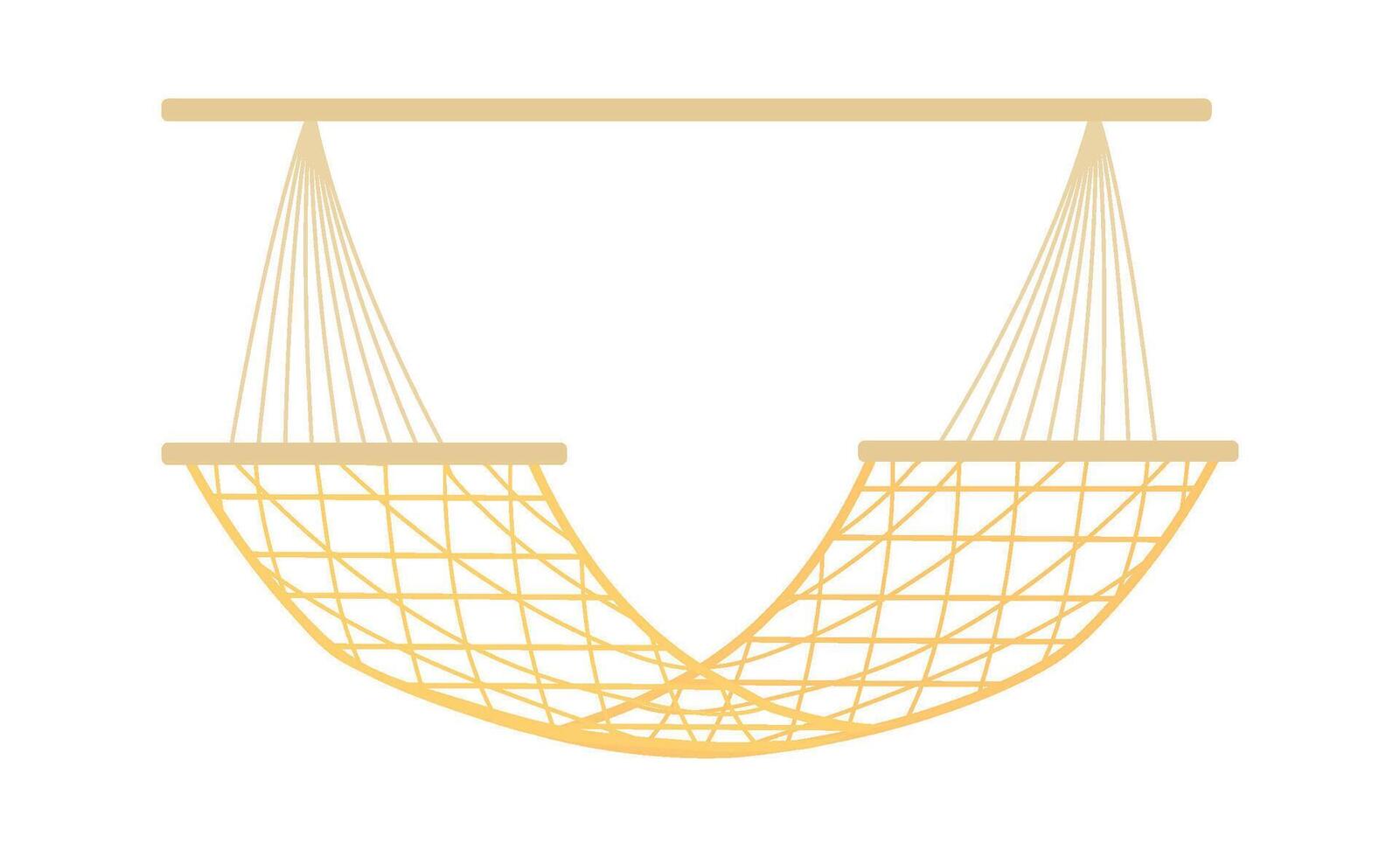 Swing fabric hammock flat icon Leisure outside element Drawn Icon vector