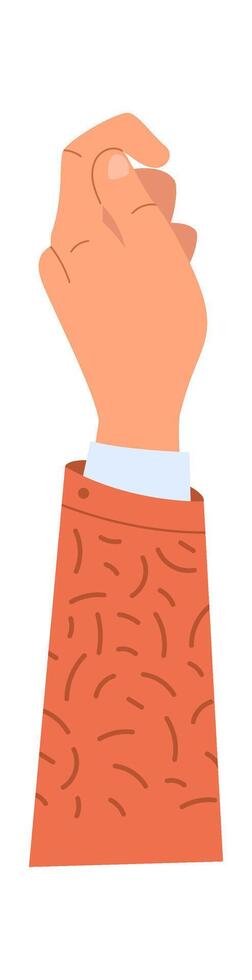 Correspondent takes interview flat icon Journalist hand Illustration vector