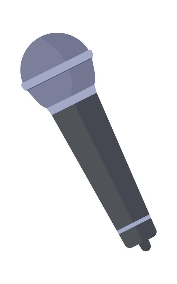 Voice microphone flat icon Interview recording equipment vector