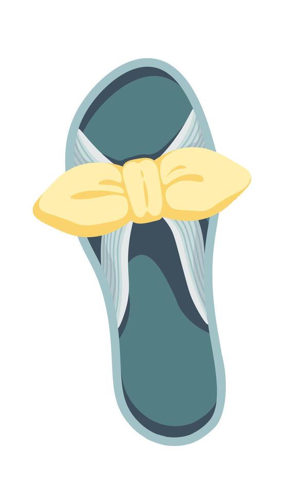 Trendy shoes flat icon House slippers with hole for toes vector