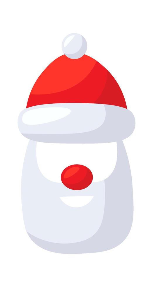 Santa Clause costume flat icon Fancy headdress vector