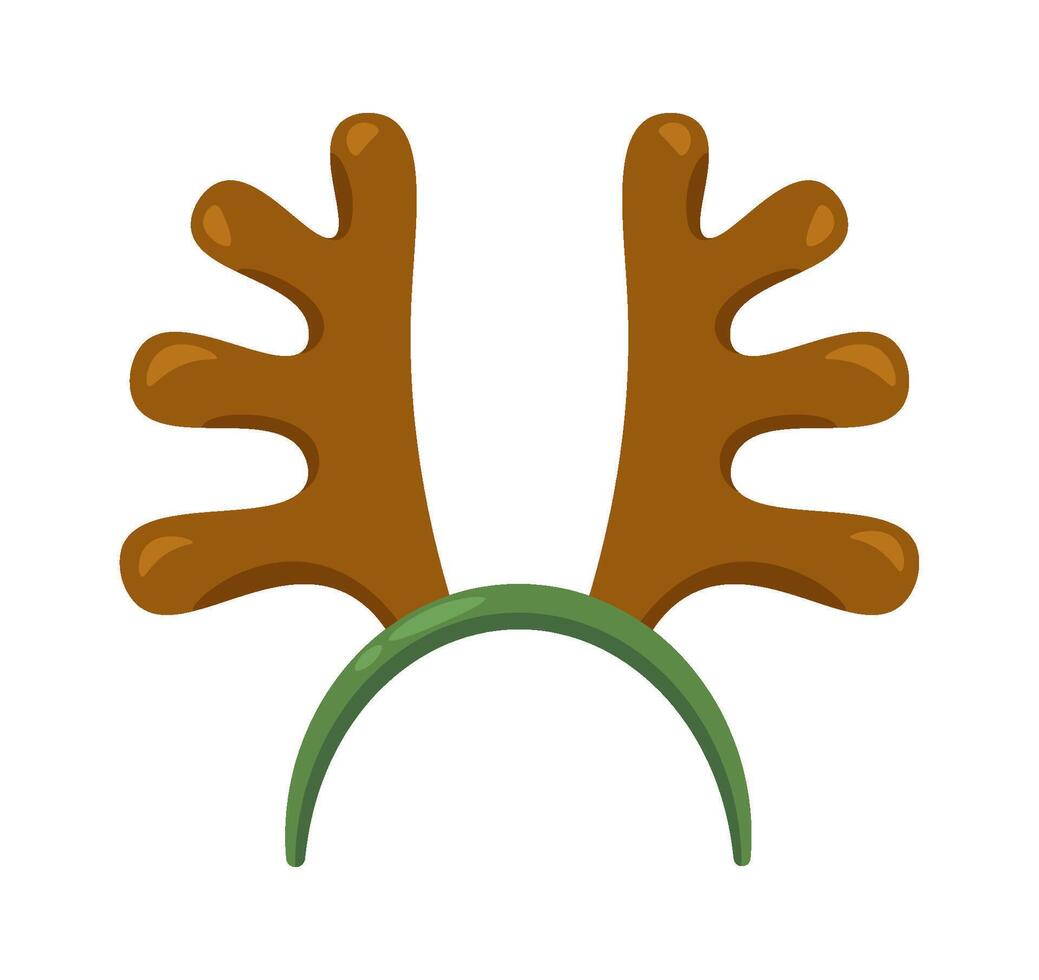 Reindeer antlers funny headband flat icon Masquerade costume vector