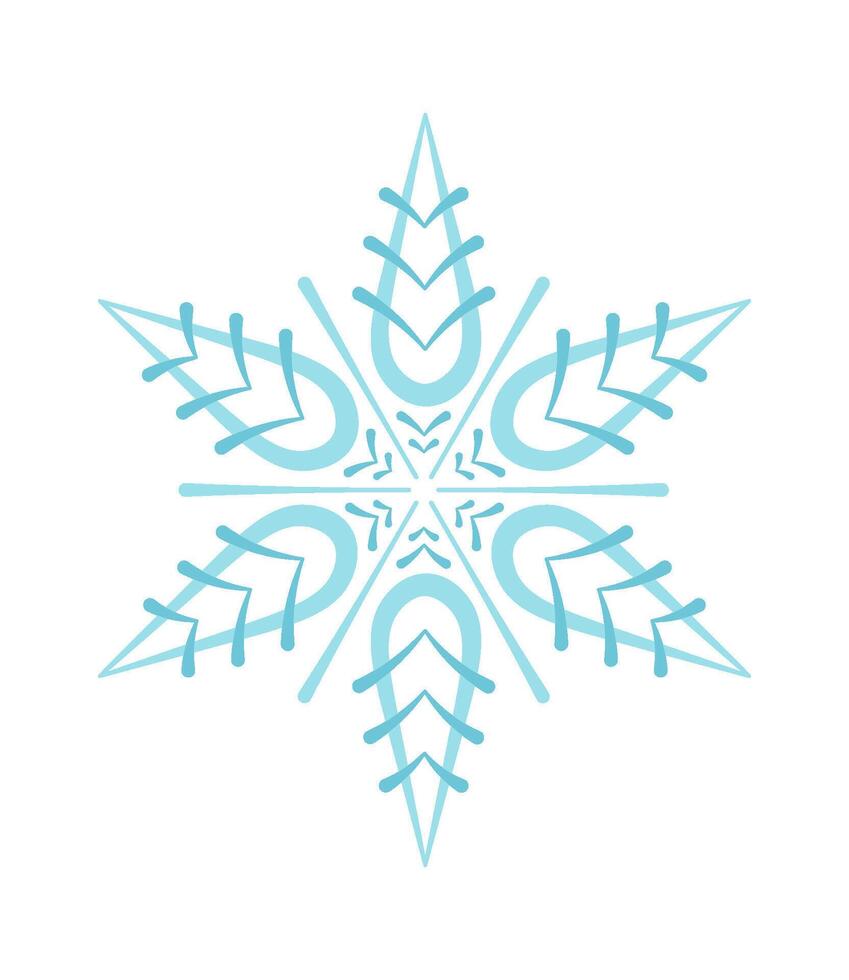 Snowflake flat icon Typical winter weather Snow vector