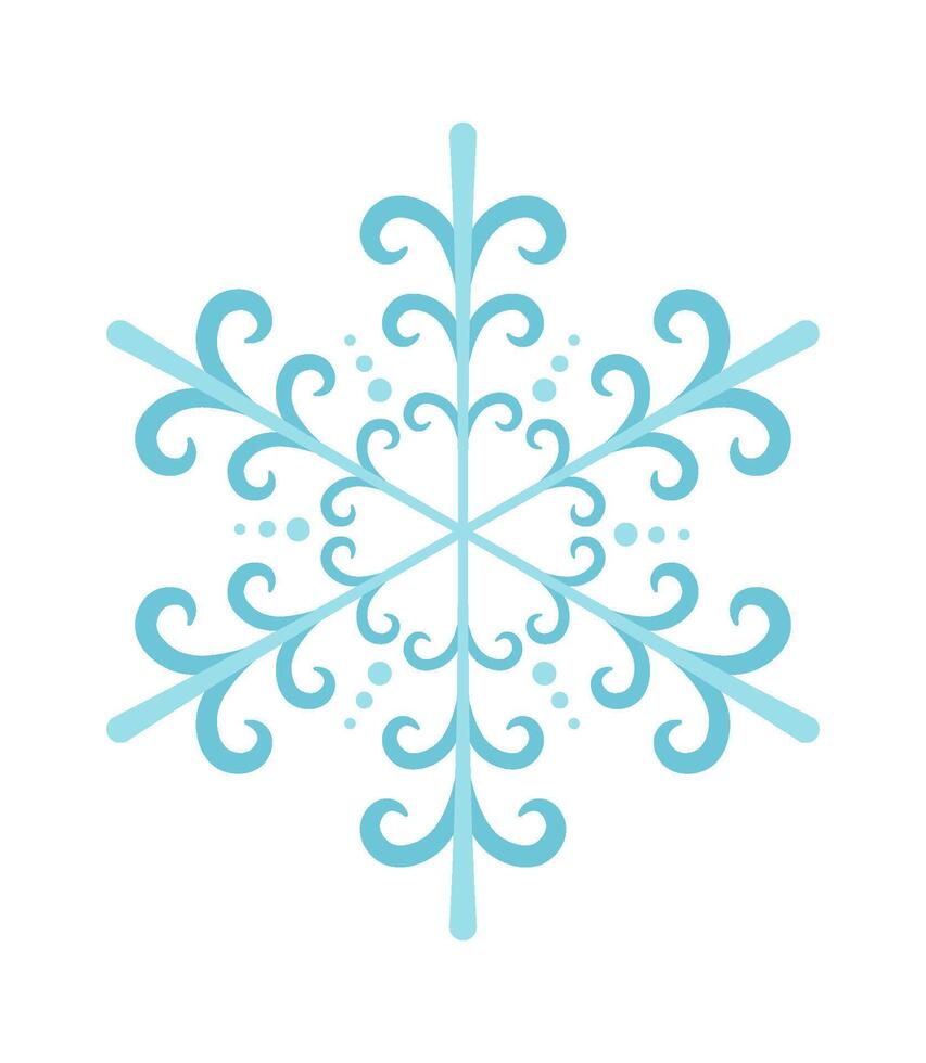 Extraordinary snowflake flat icon Beautiful snow single element vector