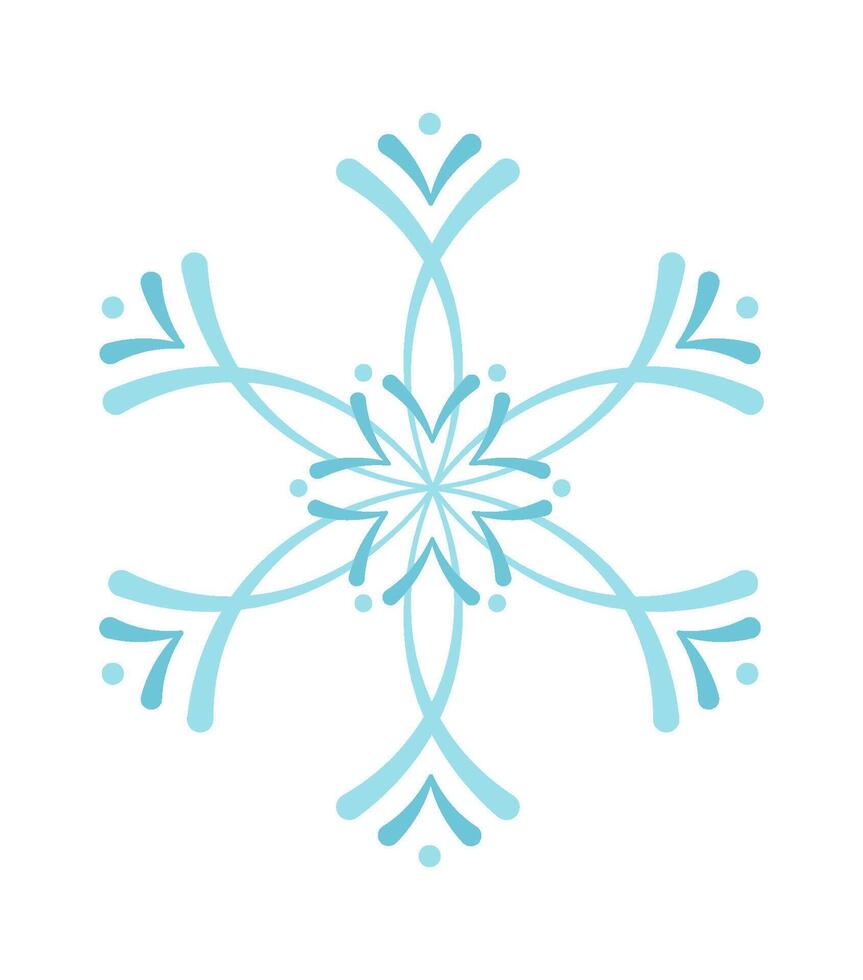 Snowflake single element flat icon Typical winter weather vector