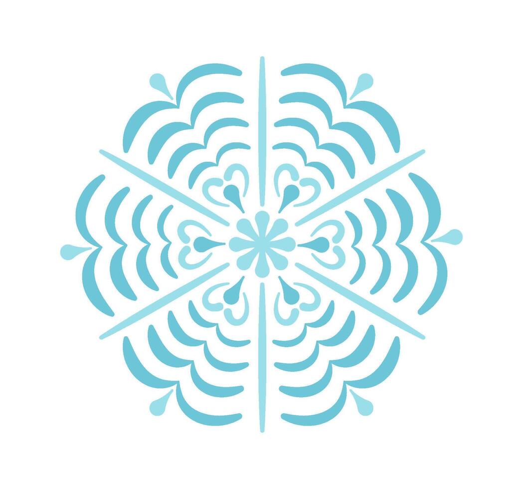 Beautiful snow flat icon Snowflake weather single element vector