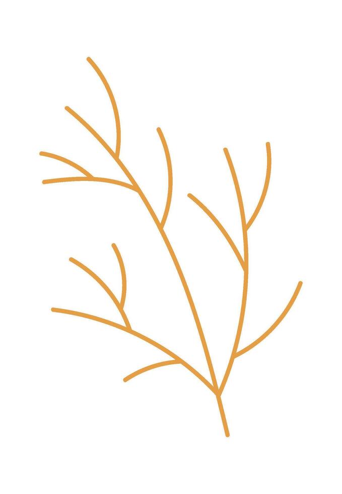 Tree branch flat icon Winter forest postcard decor element vector