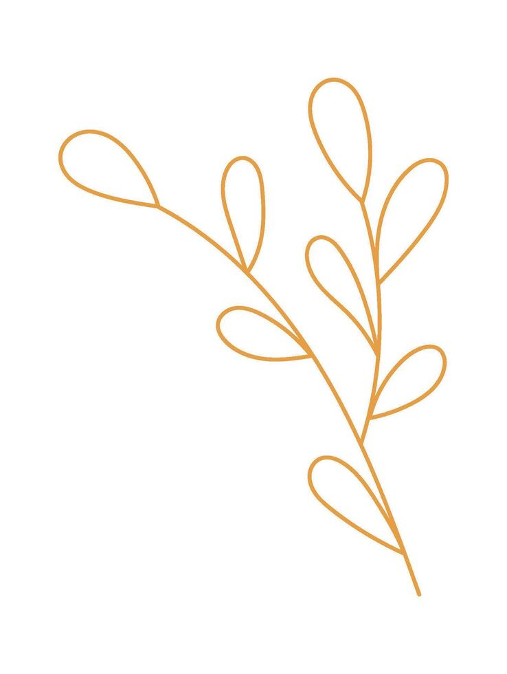 Tree branch flat icon Winter forest postcard decor element Illustration vector