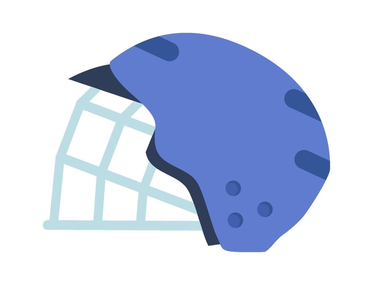 Hockey helmet flat icon Protection with ultimate comfort vector