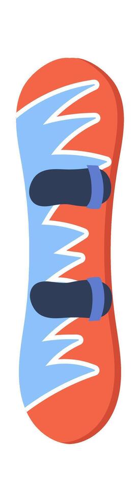Snowboard flat icon Winter sport equipment element vector