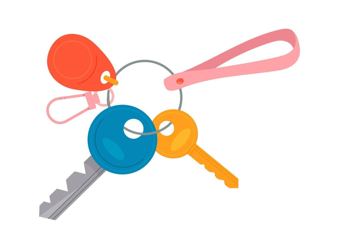 Key holder flat icon Accessories for keys vector