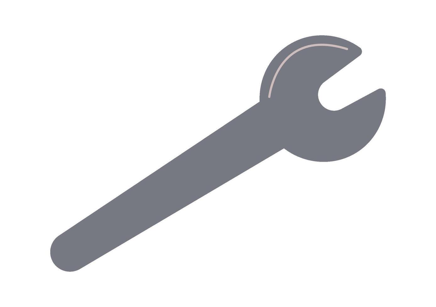 Wrench flat icon Special equipment for handyman vector