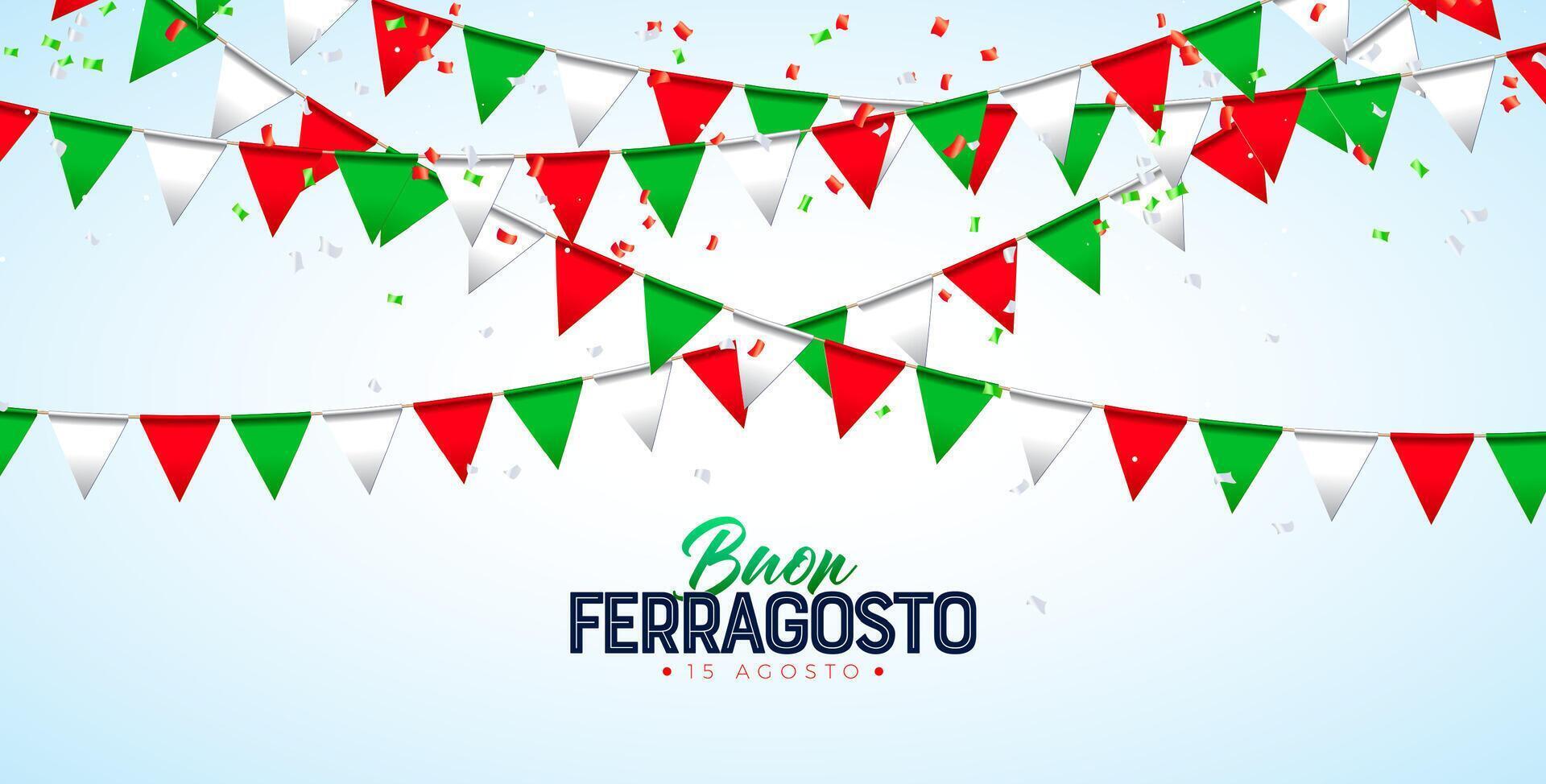 Ferragosto celebration banner design vector