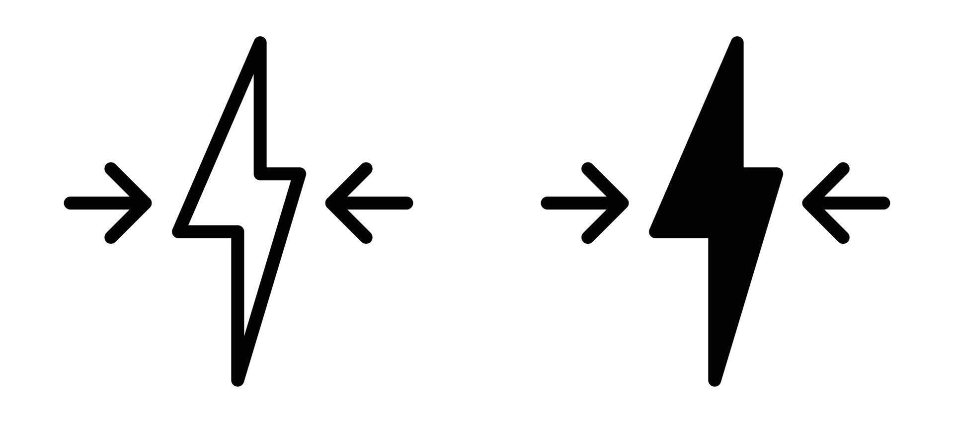 Conflict icon in black modern and lines and solid vector