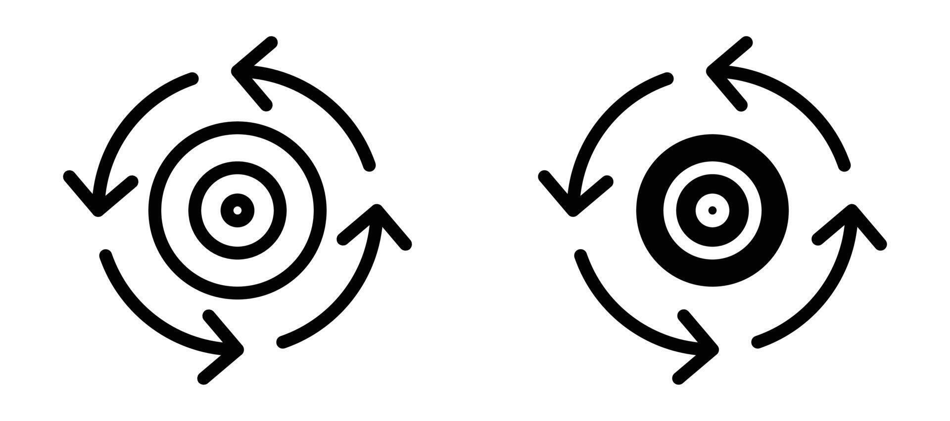 Consistency icon in black modern and lines and solid vector