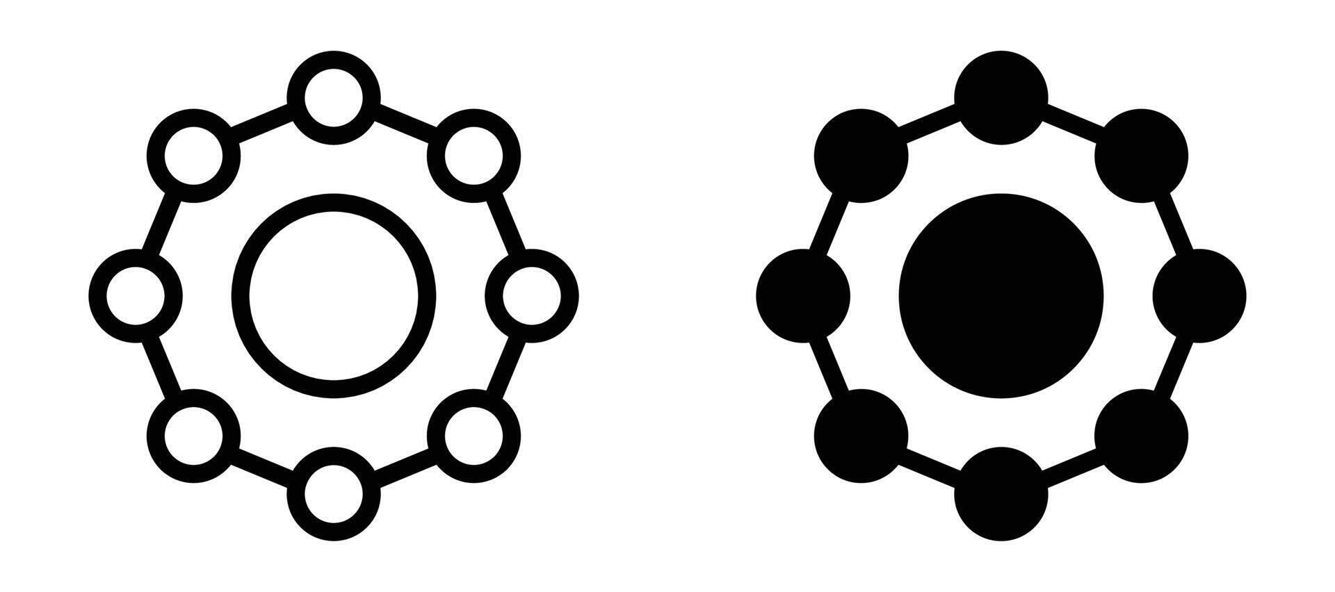Dependency icon in black modern and lines and solid vector