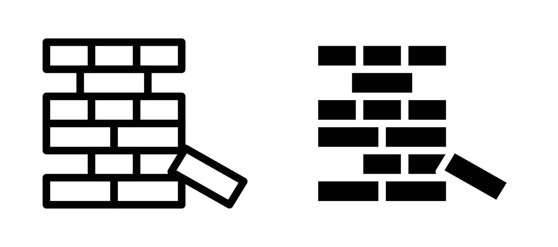 Jenga icon in black modern and lines and solid vector