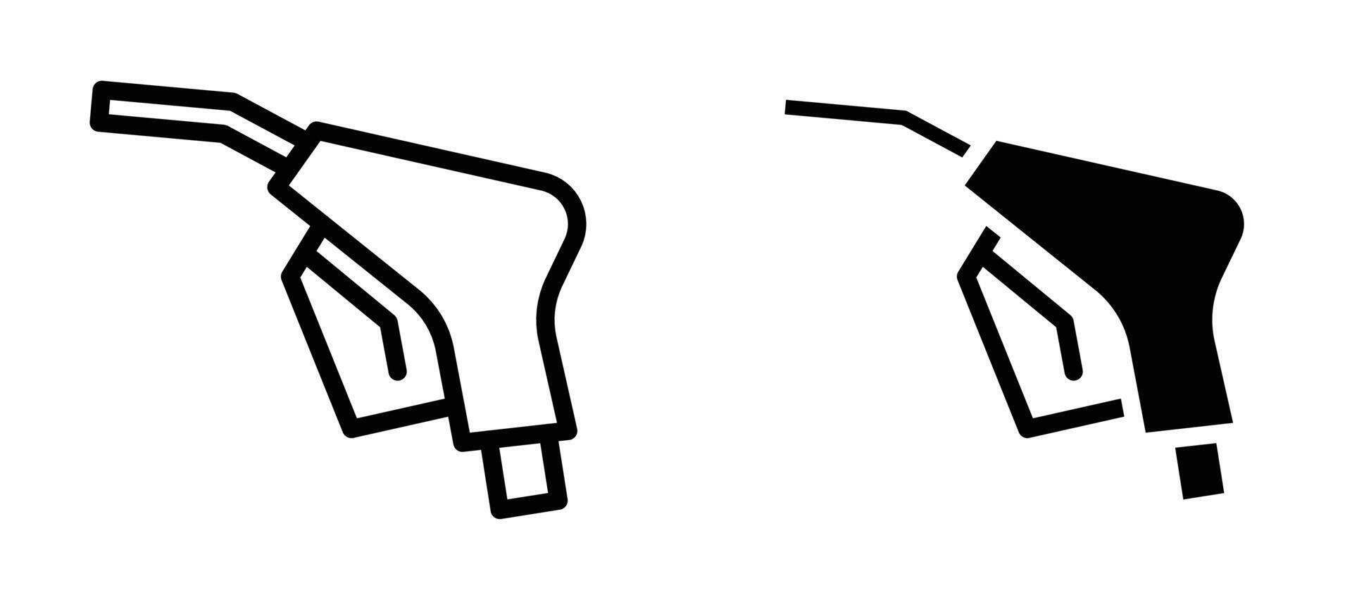 petrol icon in black modern and lines and solid vector
