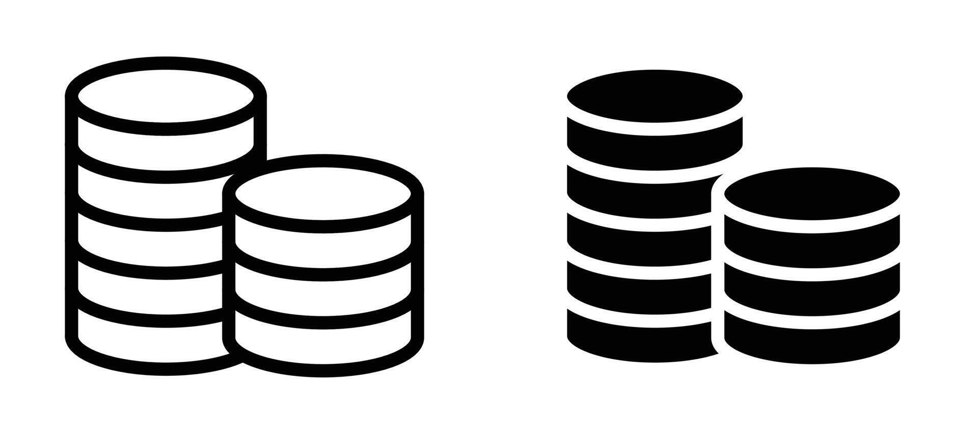 Revenue icon in black modern and lines and solid vector