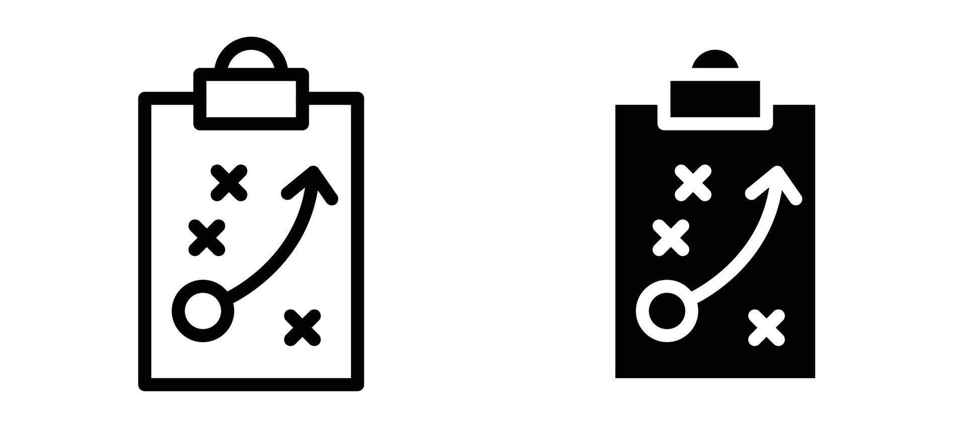Tactics icon in black modern and lines and solid vector