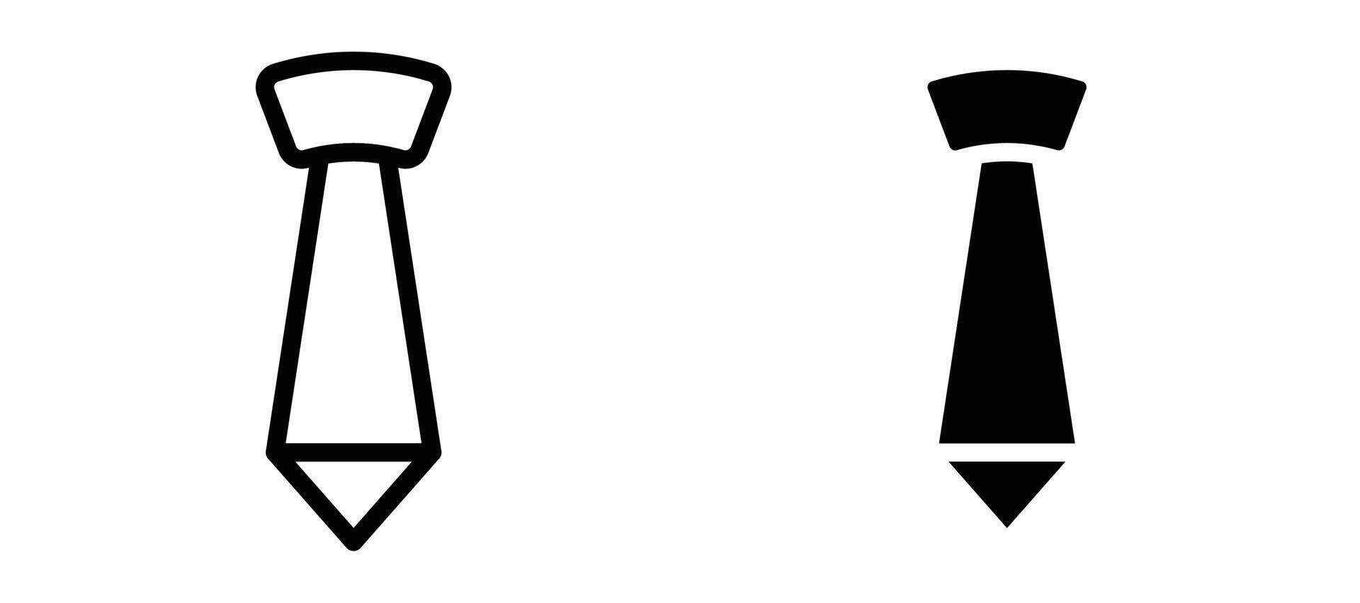 Tie icon in black modern and lines and solid vector