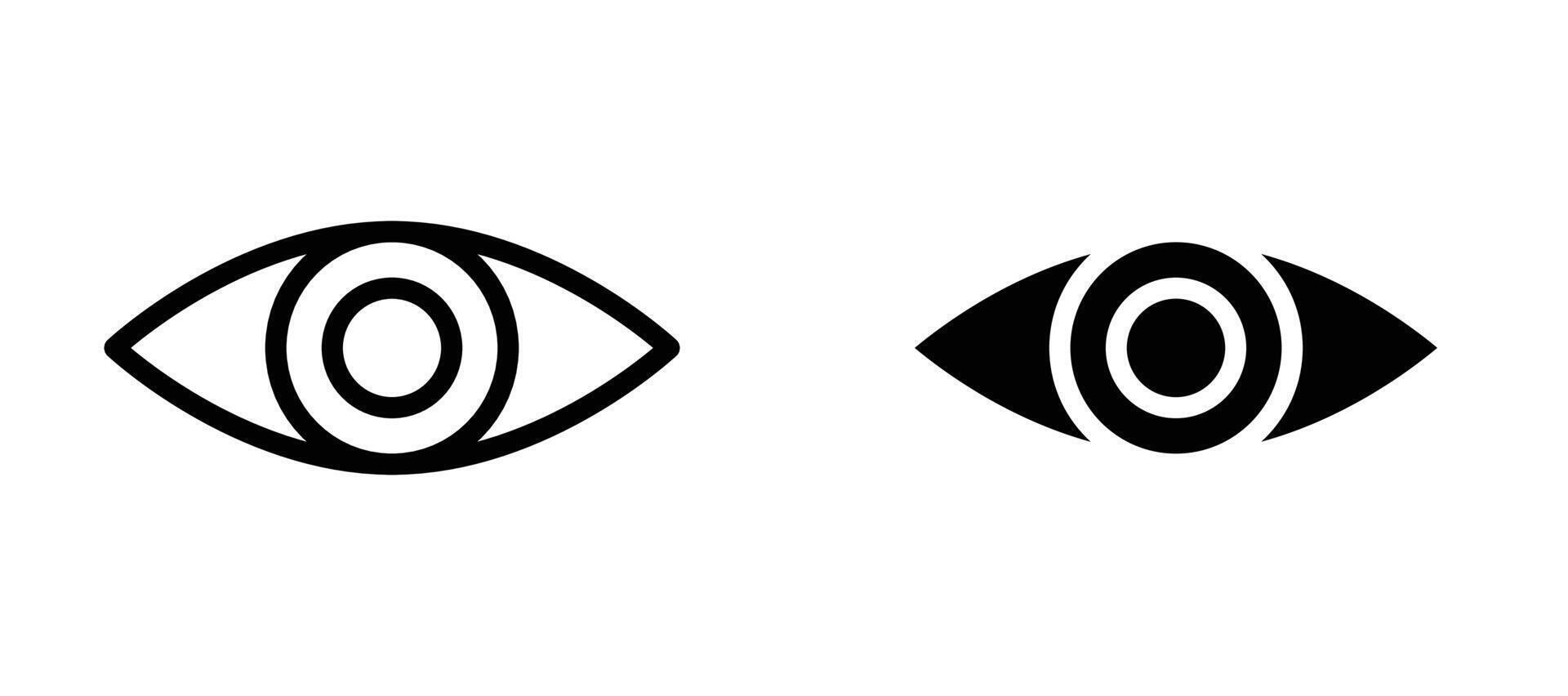 Visible icon in black modern and lines and solid vector