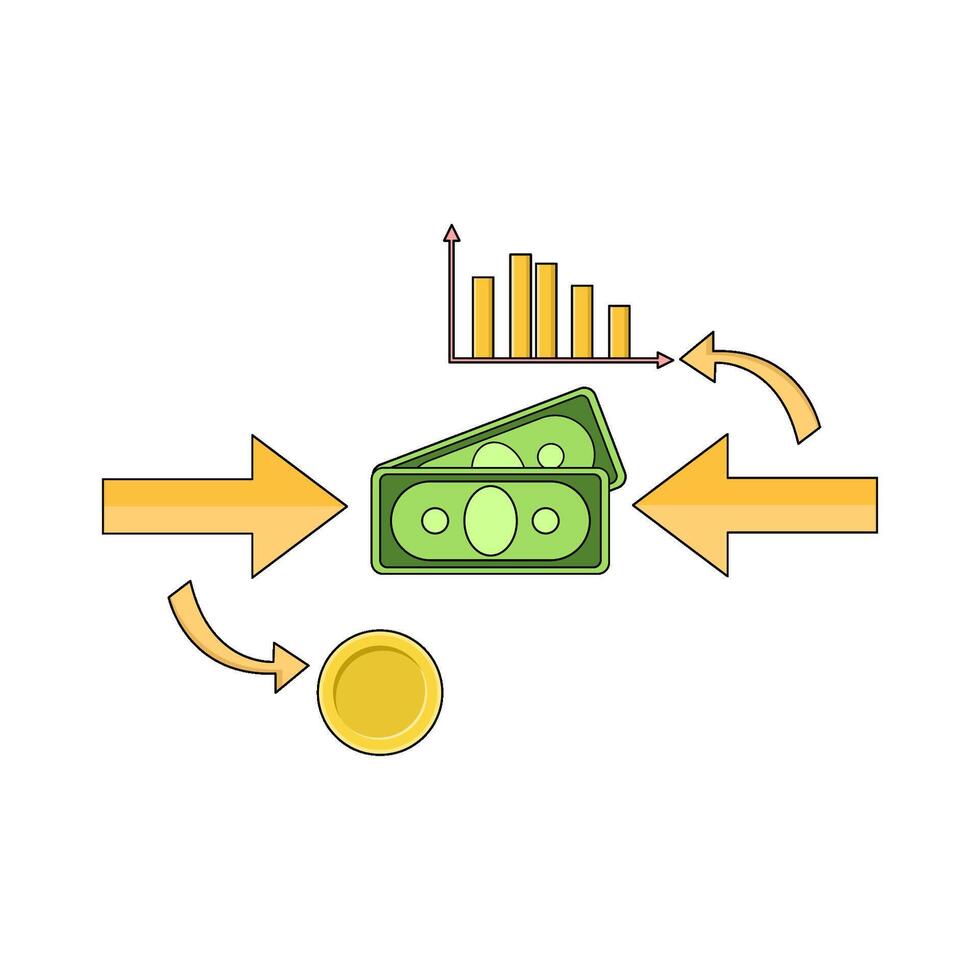 Cash Flow illustration vector