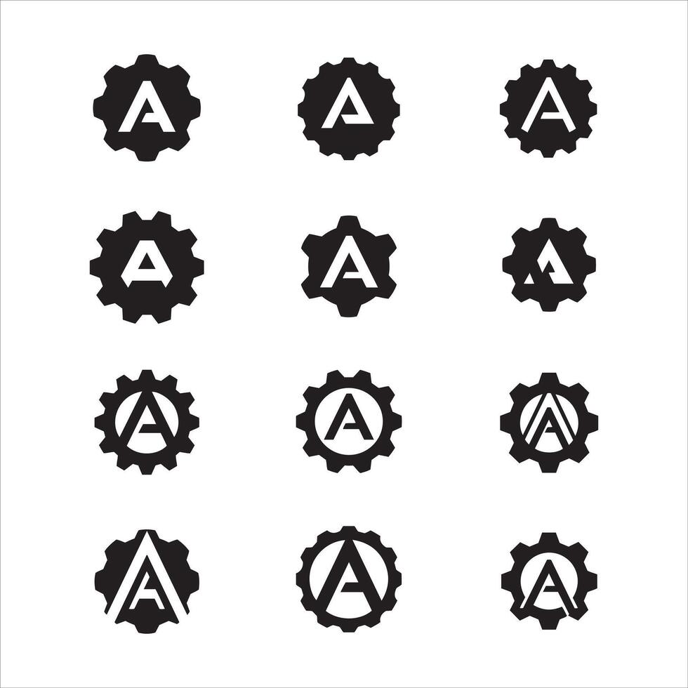 Abstract black geometric shape logo vector