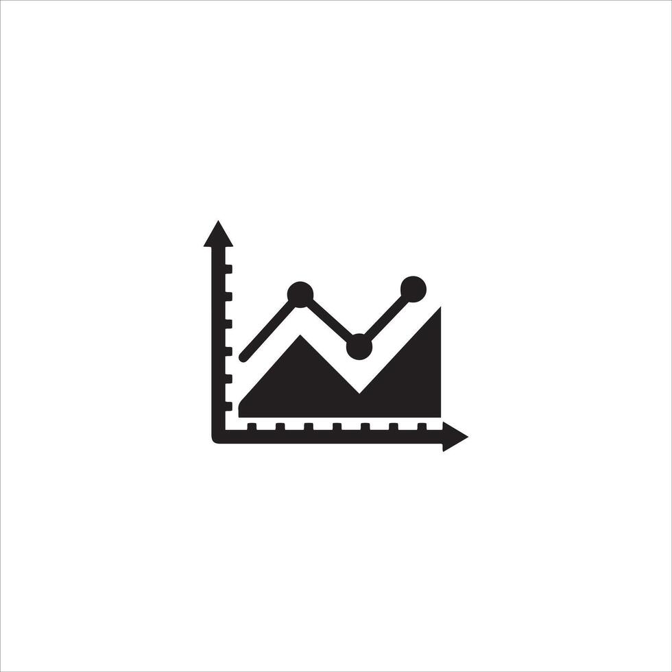 Simple black pie chart graphic representing data breakdown vector