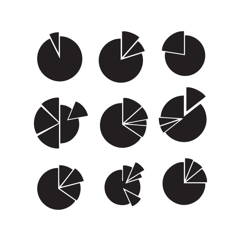 Collection of scribbled black icons representing various concepts and objects vector