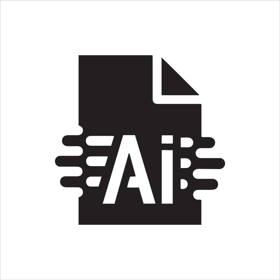 Abstract representation of artificial intelligence chip integration vector