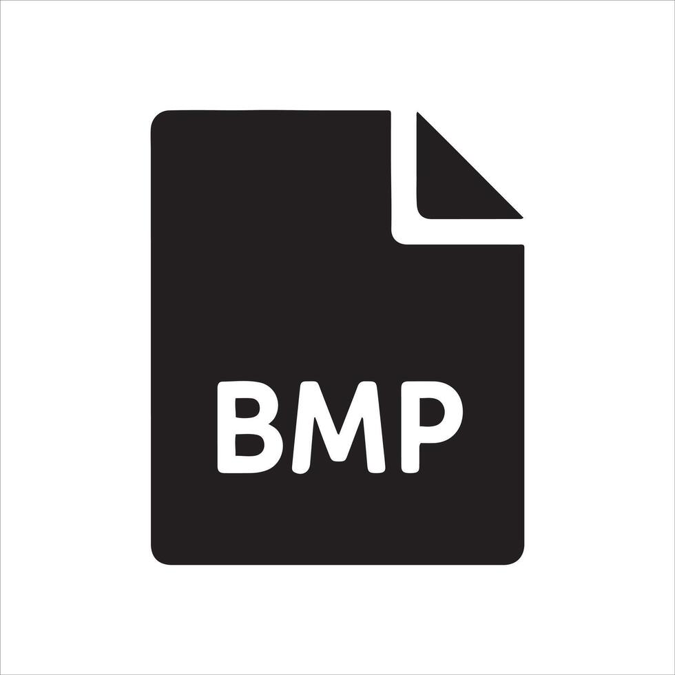 Simple black icon representing a bmp file format vector
