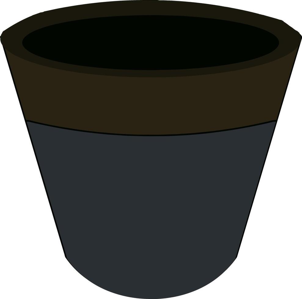 Two-Tone Minimalist Pot vector