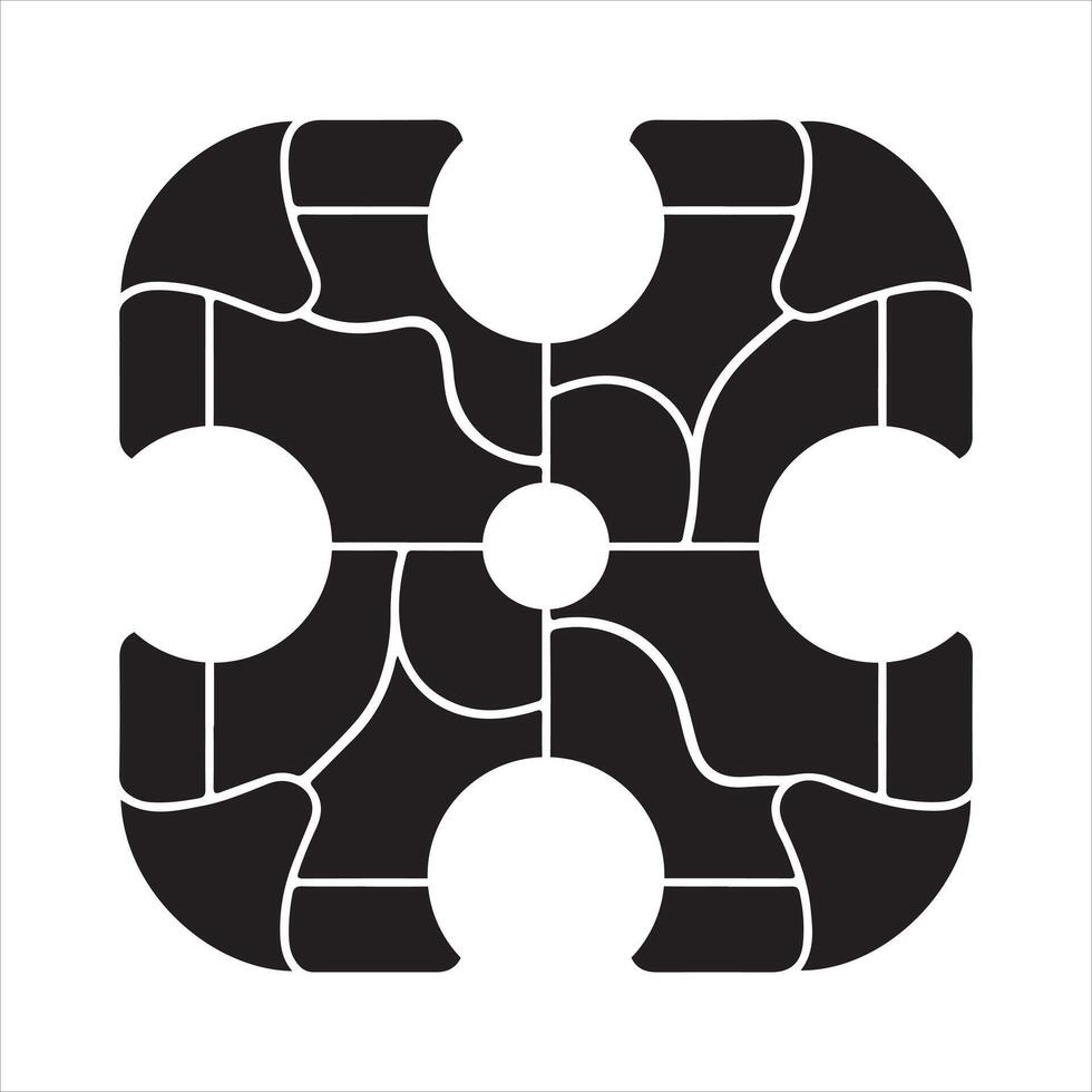 Abstract geometric paving design for outdoor spaces vector