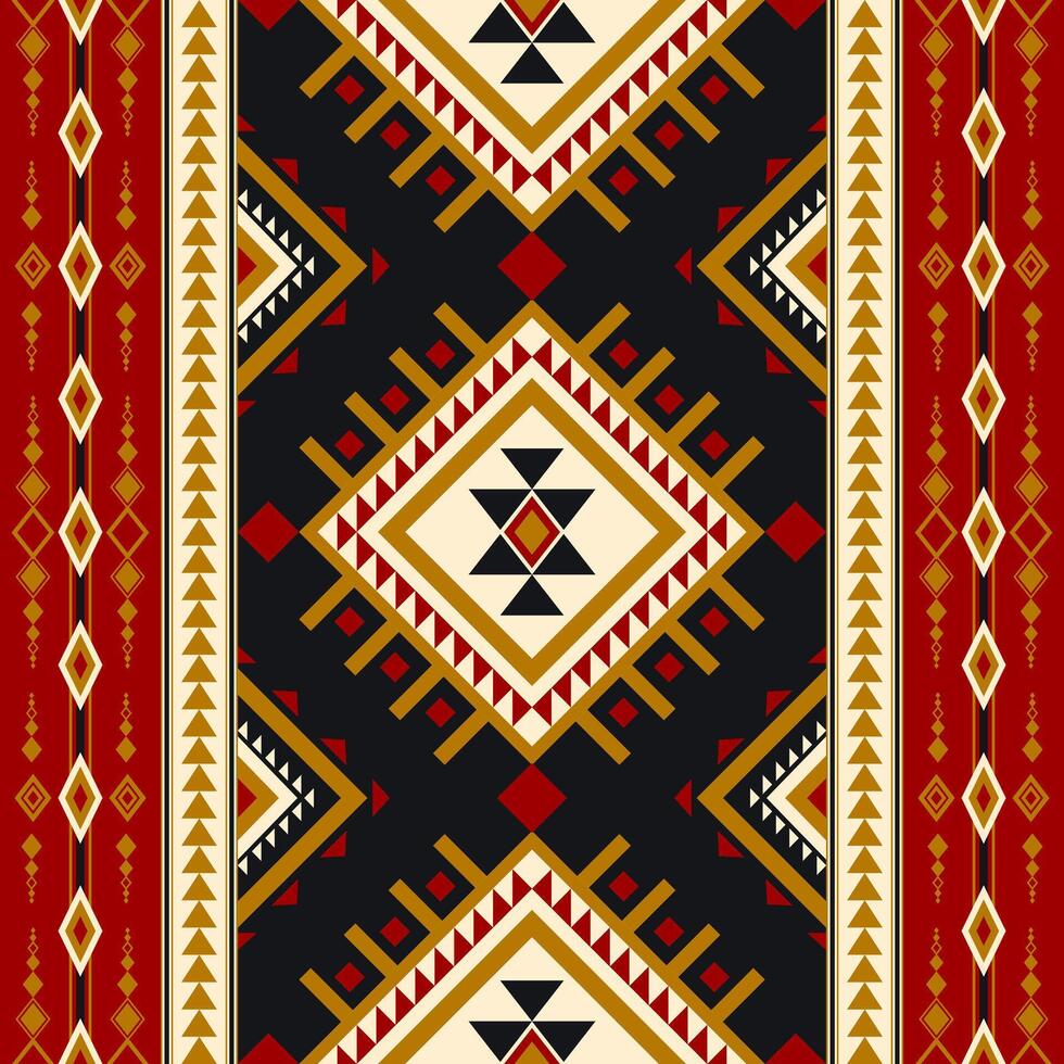 Geometric Tribal Weave Decorative Ethnic Textile Motif. Geometric ethnic pattern, Navajo vector