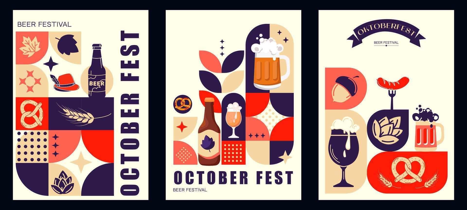 October Fest beer festival poster vector