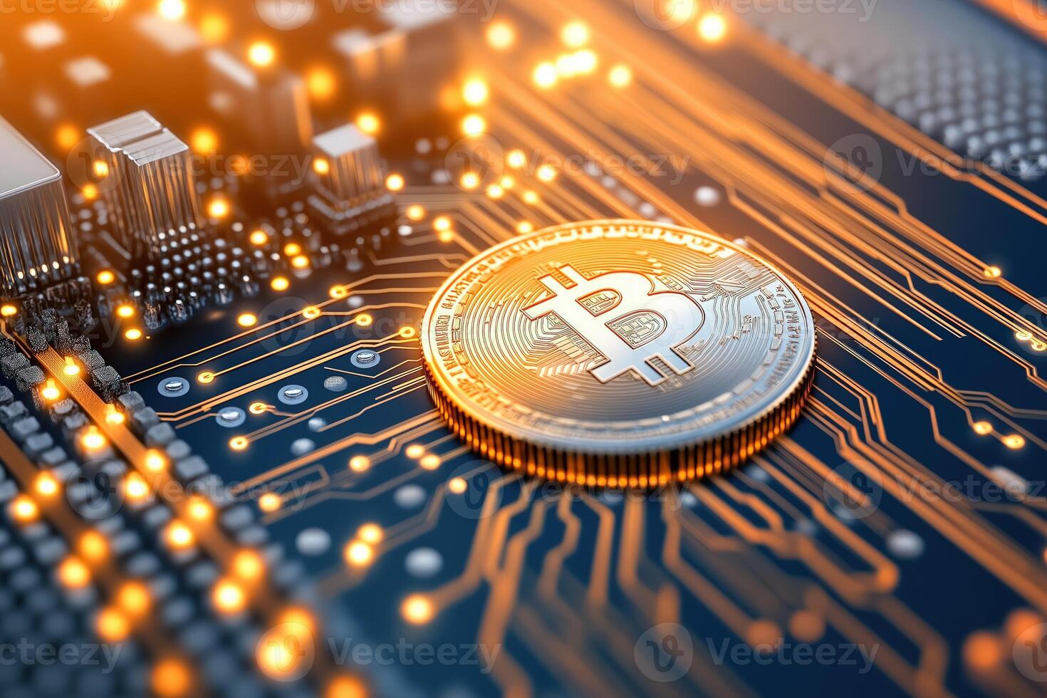 Cryptocurrency innovation and digital finance transformation concept photo