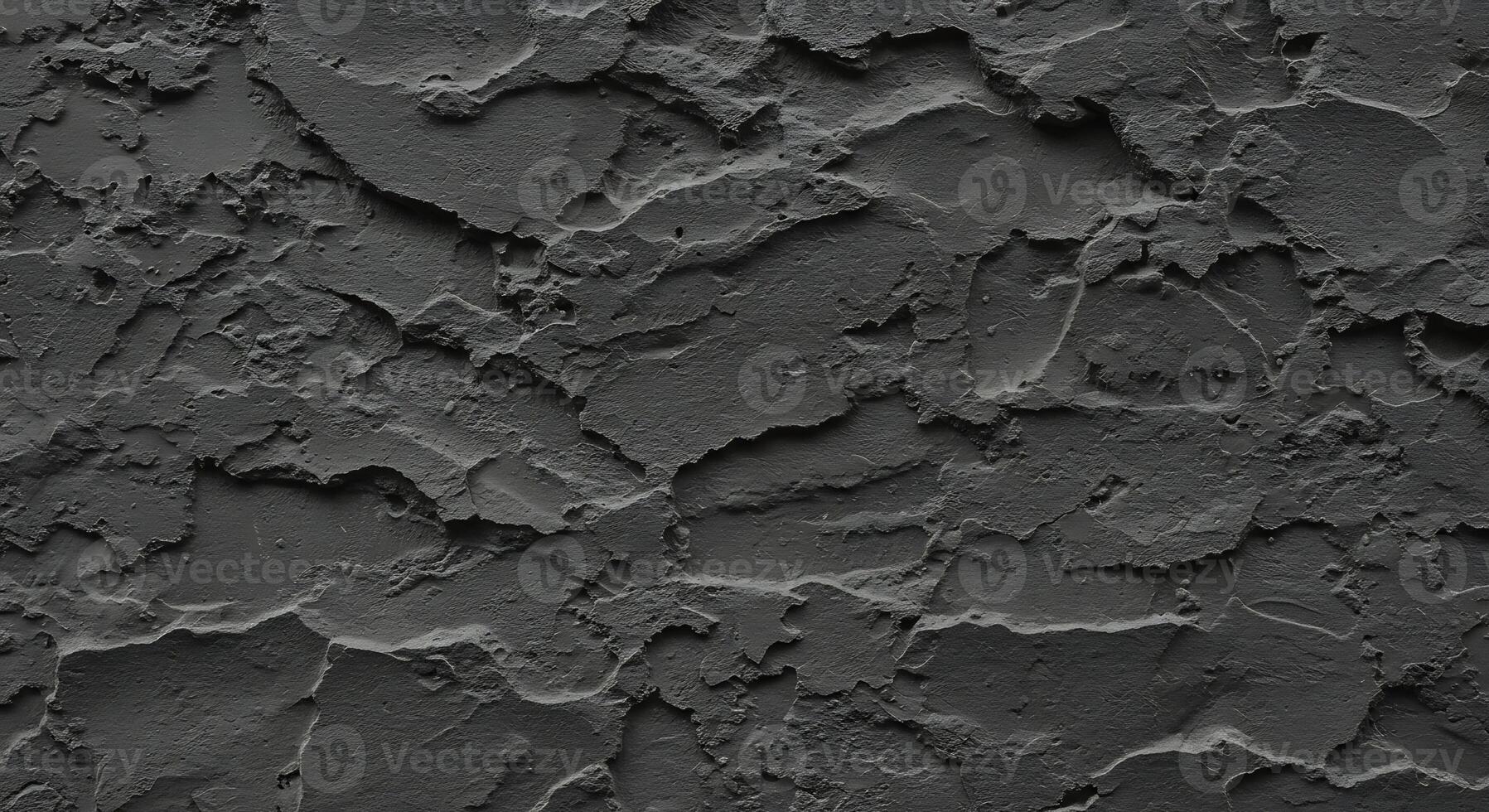 Close-up of a dark grey rough wall texture, a gritty concrete background. photo