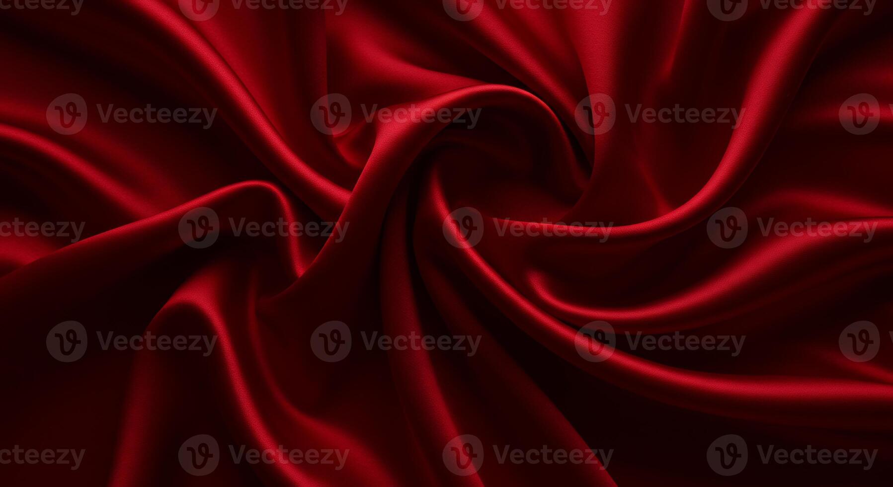 Smooth and luxurious red silk fabric with elegant folds and waves. Perfect as a background texture. photo