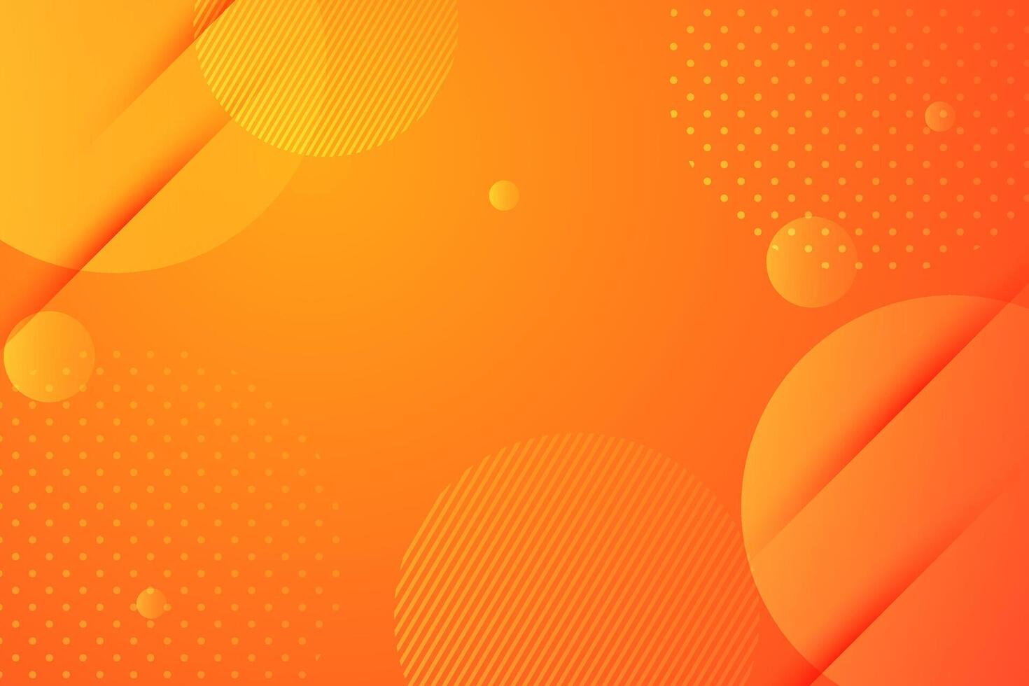 Abstract orange background with circular and dotted elements vector