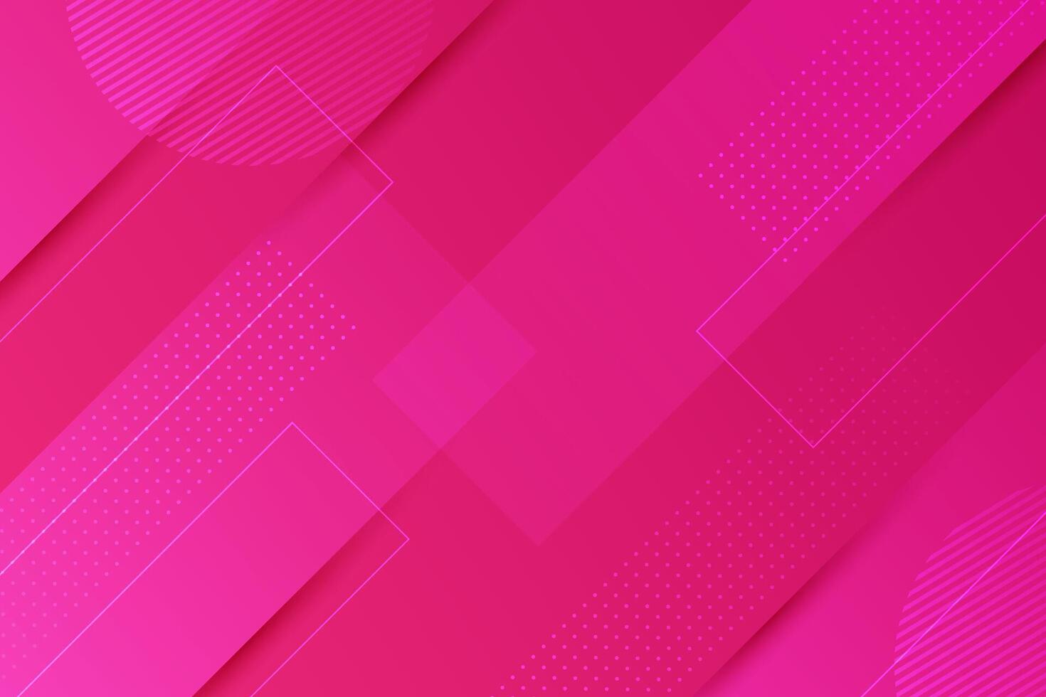 Pink abstract background with geometric shapes vector