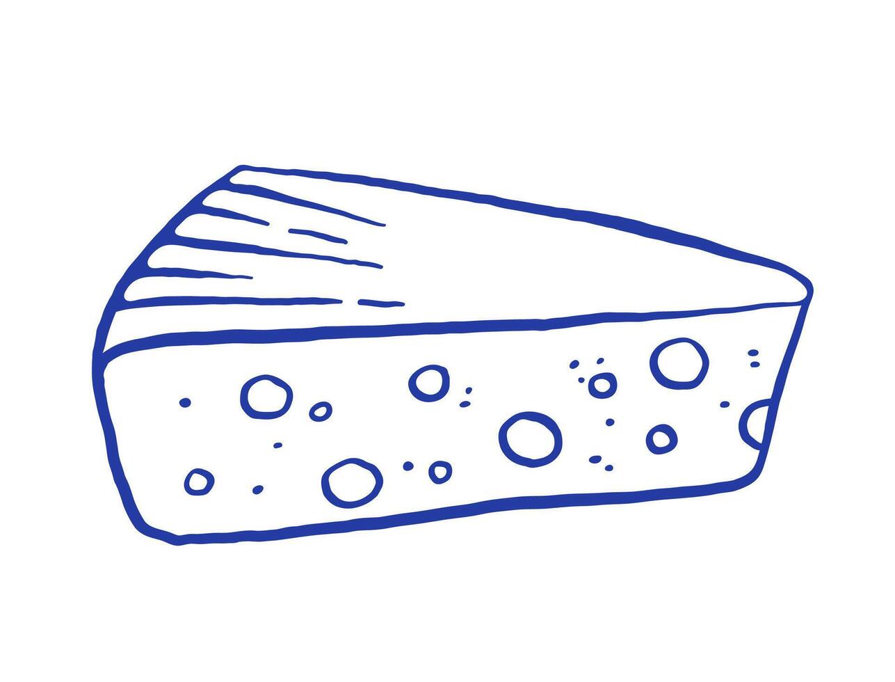 Hand draw cheese illustration. Dairy product. Doodle style vector