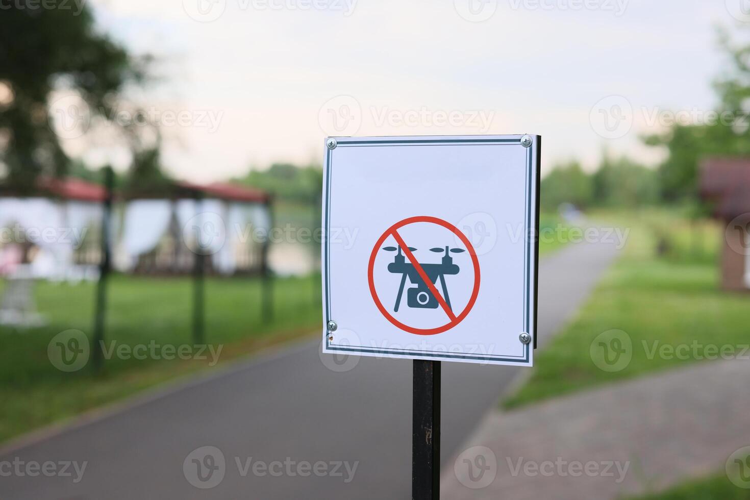 There is a No Drone Zone Sign that can be found at this Recreational Area for safety photo