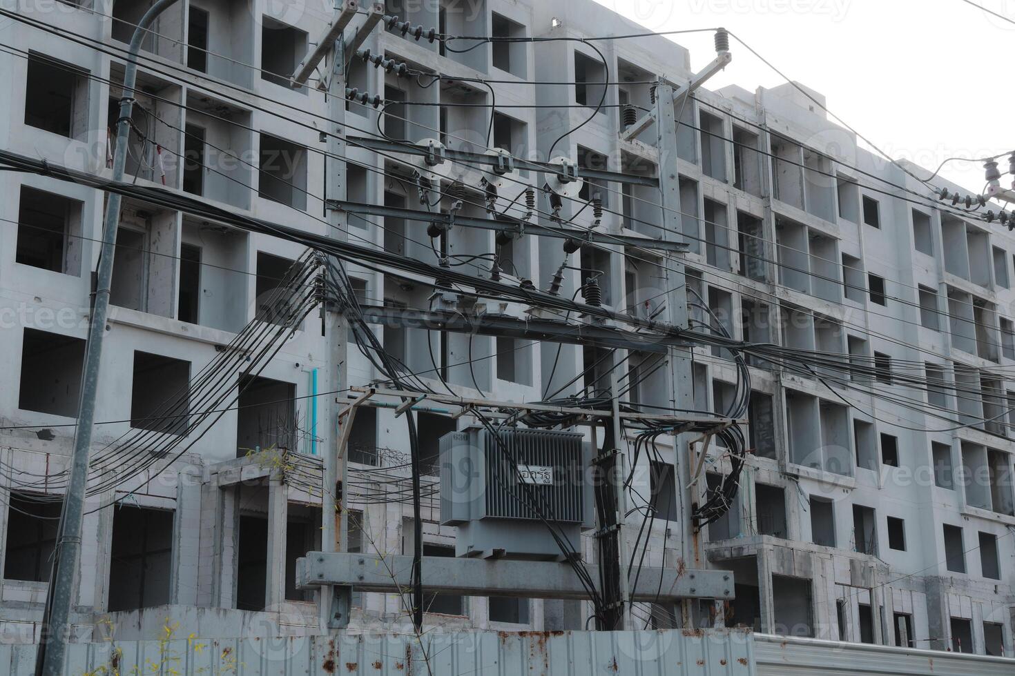 An Urban Construction Site featuring Electric Infrastructure and related components photo
