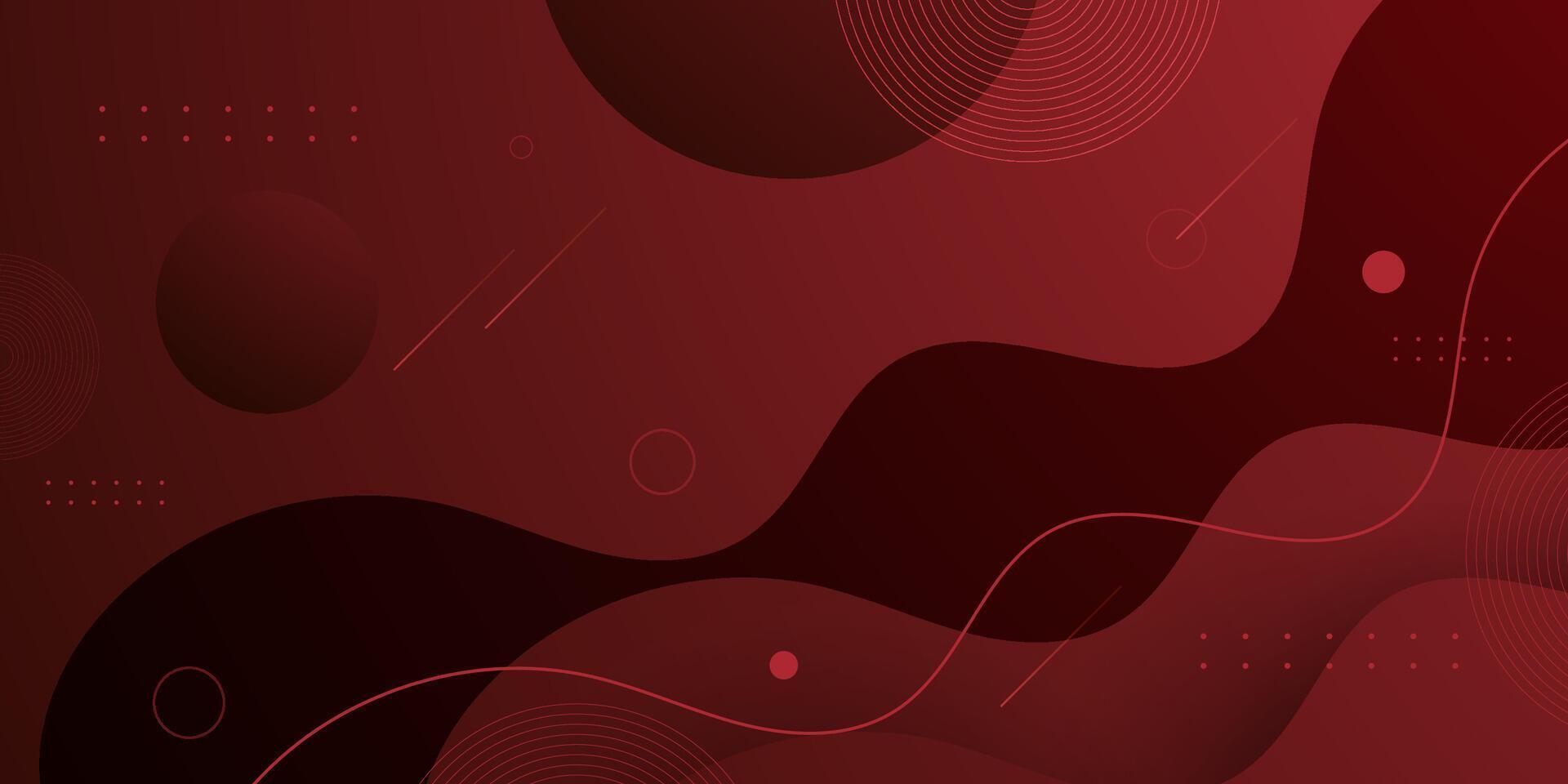 Abstract minimal wave dark red background. Trendy shapes pattern wave fluid element design. Cool banner background vector