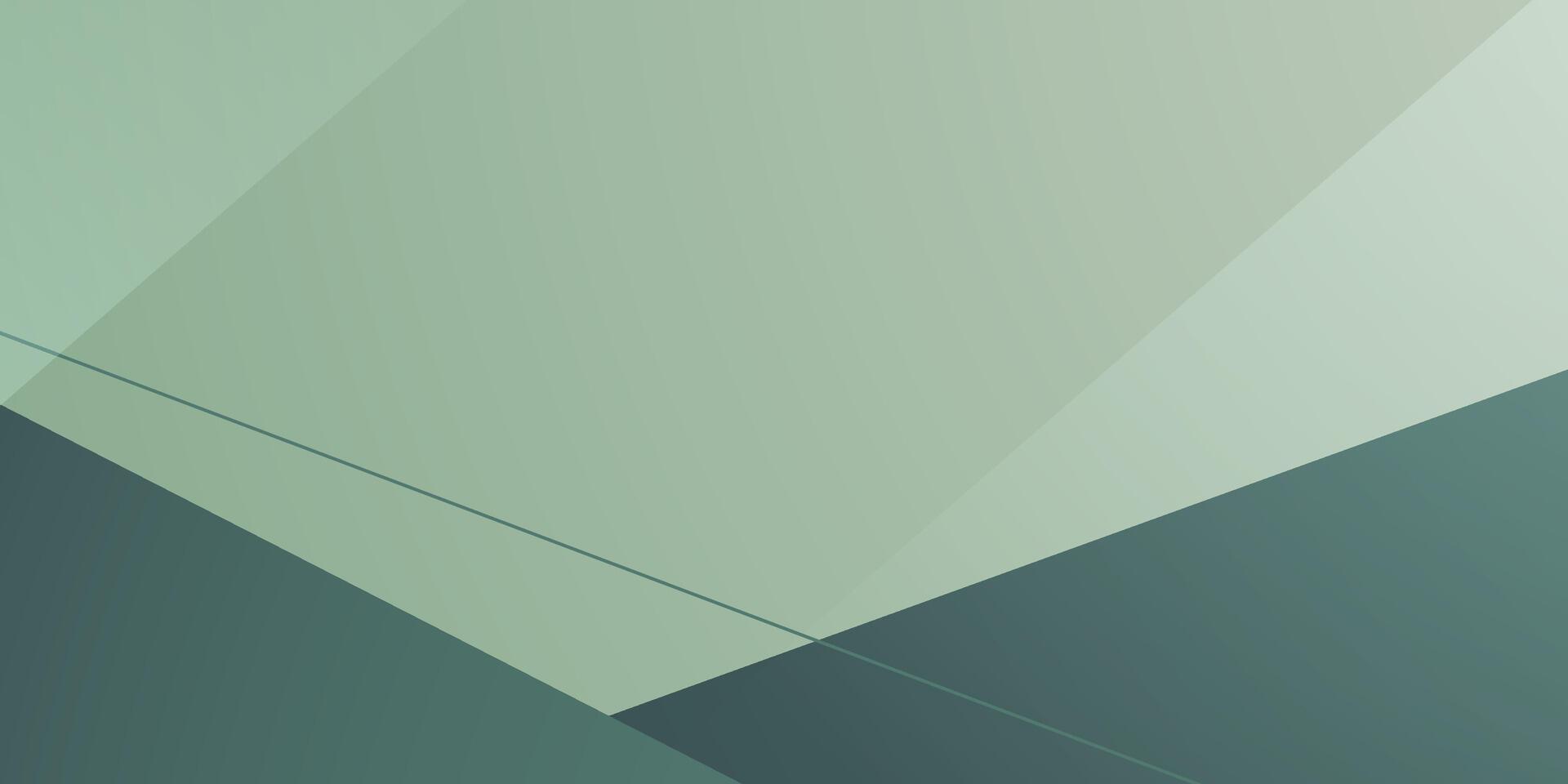 Abstract flat green overlap triangle banner background. Simple design pattern for graphic design. vector