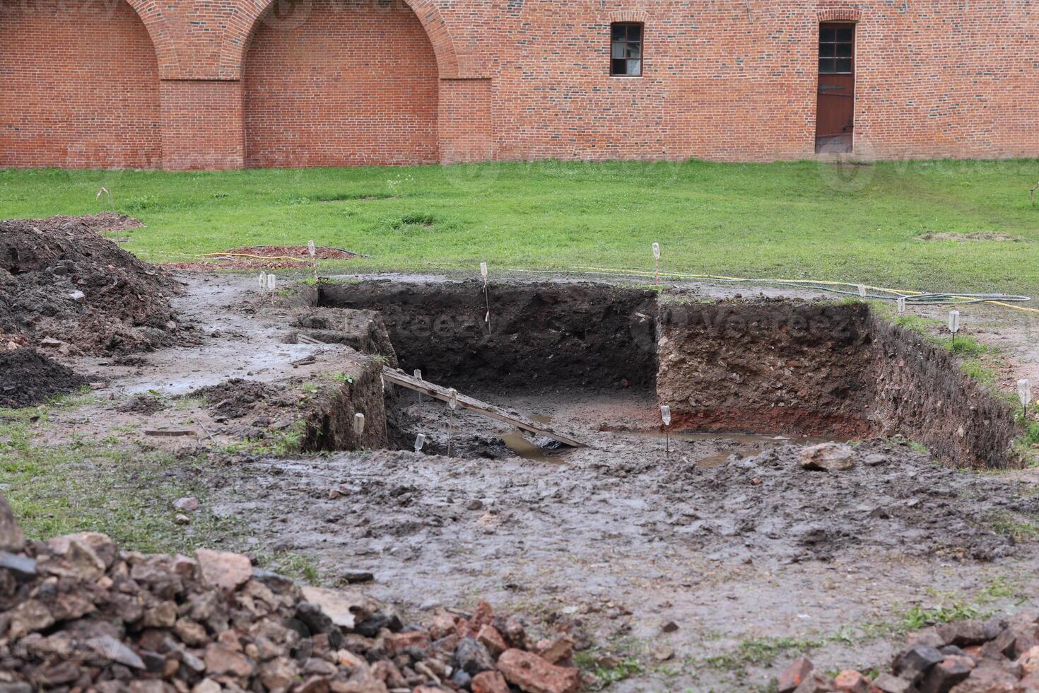 Excavation Site Unveiling Significant Historical Foundations and Numerous Artifacts photo