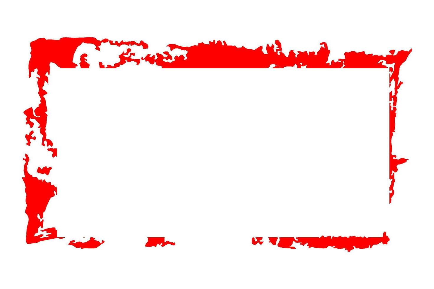 Red Grunge Border Graphic for Social Media Marketing vector