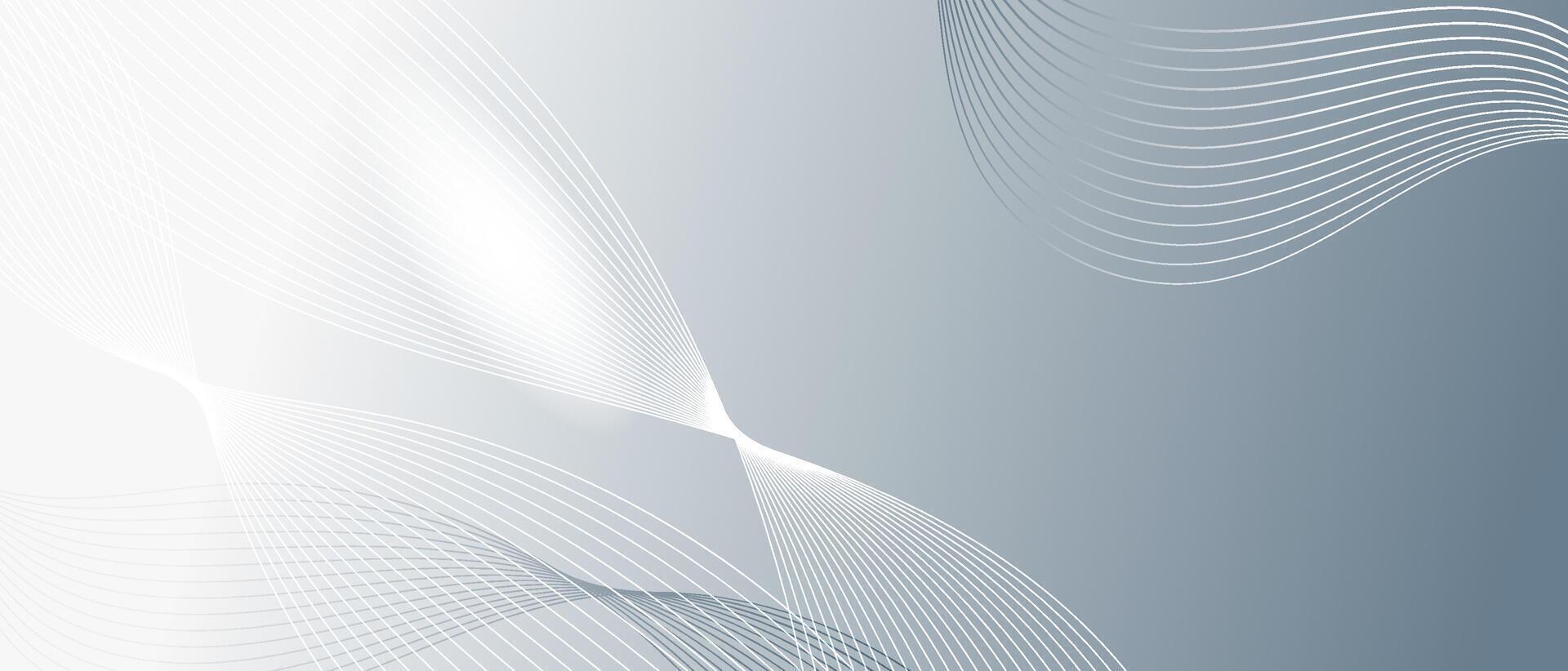 Stylish abstract background featuring flowing lines in shades of grey and white. Perfect for websites, presentations, and digital media. vector