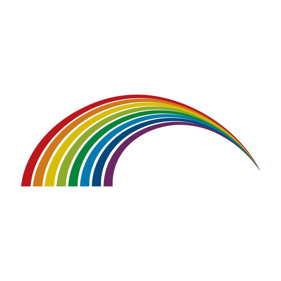 Modern Rainbow Arc Graphic for Branding vector